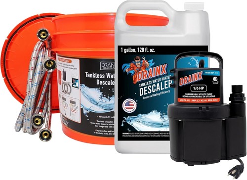 Tankless water heater - water, flush